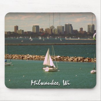 Milwaukee  Wi Skyline Mouse Pad by Vanillaextinctions at Zazzle