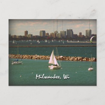 Milwaukee  Wi Skyline Postcard by Vanillaextinctions at Zazzle