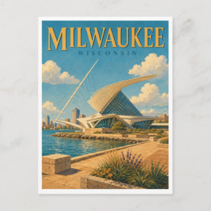 Milwaukee Wisconsin Art Museum GeoSaga Postcard