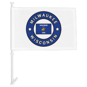 Milwaukee Wisconsin Car Flag