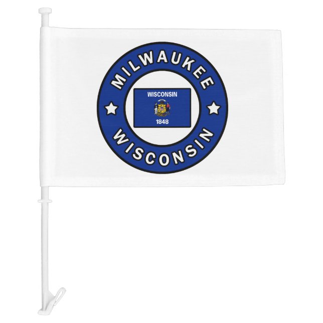 Milwaukee Wisconsin Car Flag (Front)