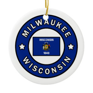 Milwaukee Wisconsin Ceramic Ornament