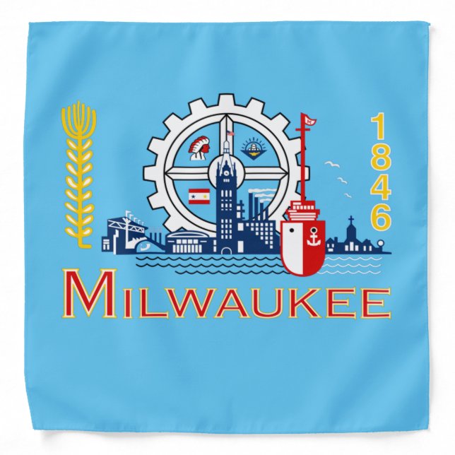 Milwaukee (Wisconsin) City flag Bandana (Front)
