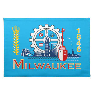 Milwaukee (Wisconsin) City flag Cloth Placemat
