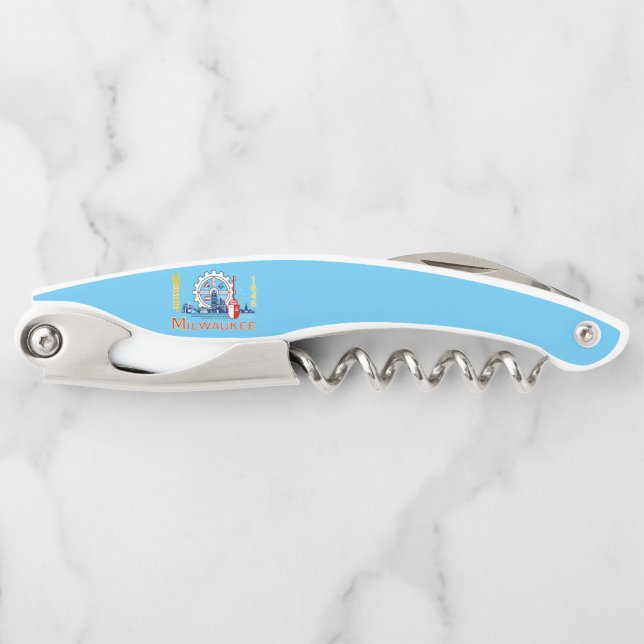 Milwaukee (Wisconsin) city flag Waiter's Corkscrew (Front)