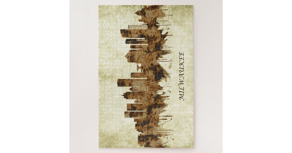 Milwaukee Wisconsin Cityscape Jigsaw Puzzle | Zazzle