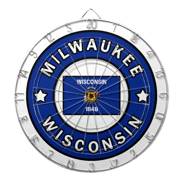 Milwaukee Wisconsin Dart Board (Front)