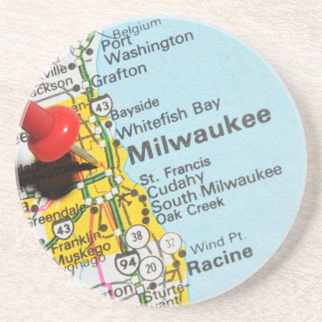 Milwaukee, Wisconsin Drink Coaster (Front)