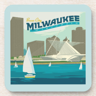 Milwaukee Wisconsin Harbor Brew City Beverage Coaster