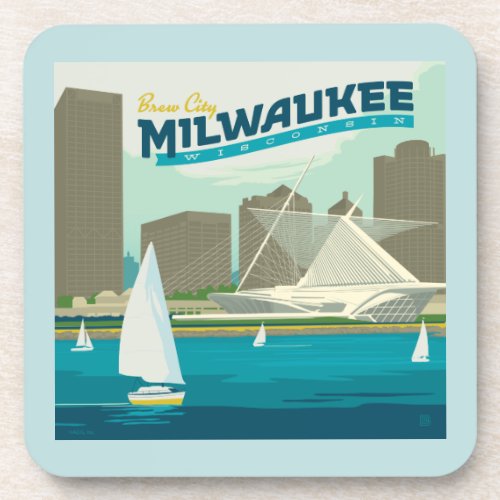 Milwaukee Wisconsin Harbor  Brew City Beverage Coaster