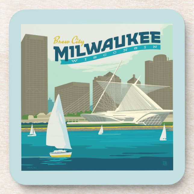 Milwaukee Wisconsin Harbor | Brew City Beverage Coaster (Front)