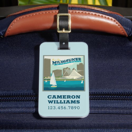 Milwaukee Wisconsin Harbor  Brew City Luggage Tag