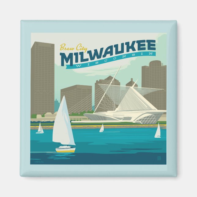 Milwaukee Wisconsin Harbor | Brew City Magnet (Front)
