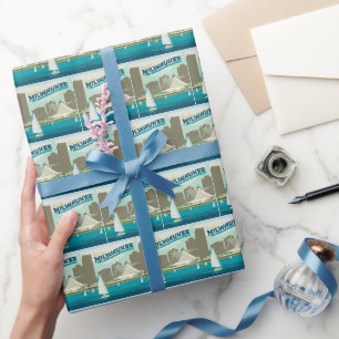 Milwaukee Wisconsin Harbor Brew City Wrapping Paper