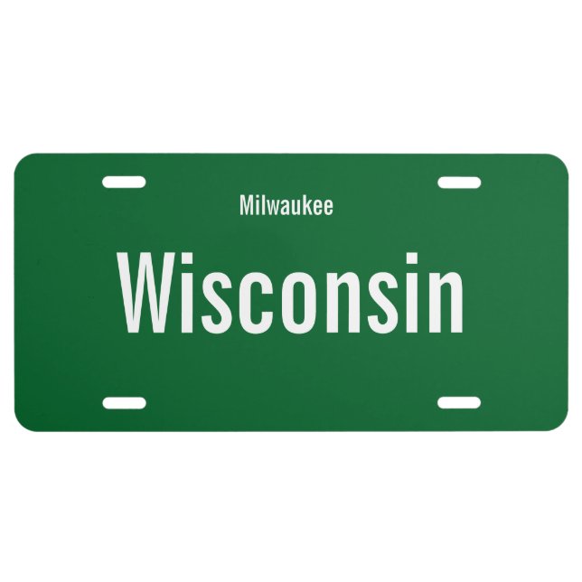Milwaukee, Wisconsin License Plate (Front)
