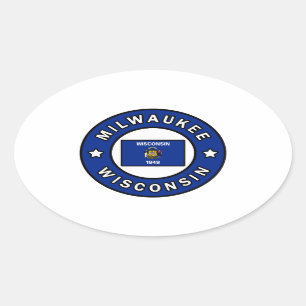 Milwaukee Wisconsin Oval Sticker