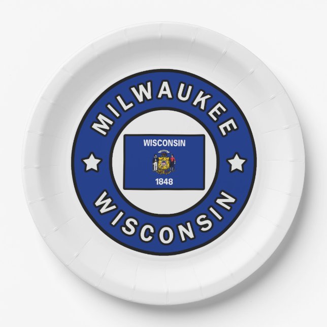 Milwaukee Wisconsin Paper Plates (Front)