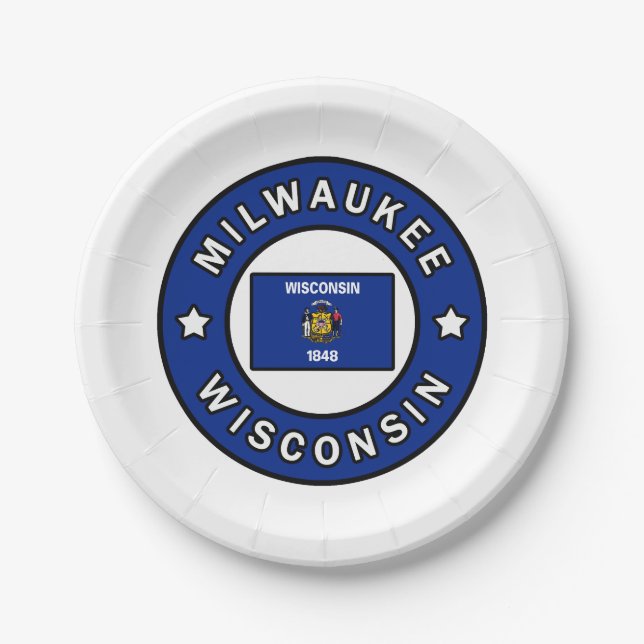 Milwaukee Wisconsin Paper Plates (Front)