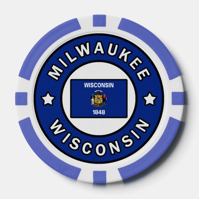 Milwaukee Wisconsin Poker Chips (Front)