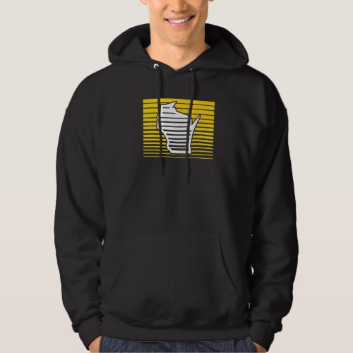 Milwaukee Wisconsin Retro Gradient Stripes Hoodie