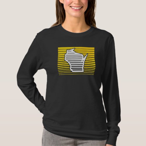Milwaukee Wisconsin Retro Gradient Stripes T-Shirt