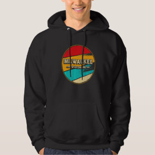 Milwaukee Wisconsin Retro Vintage Sunset Us State Hoodie