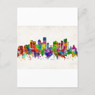 Milwaukee Wisconsin skyline Invitation Postcard