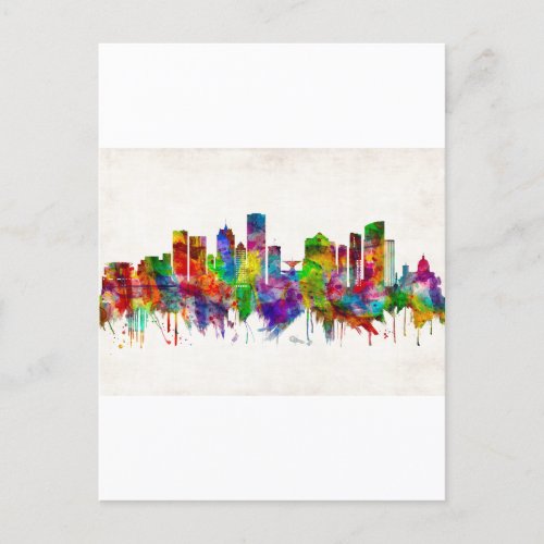 Milwaukee Wisconsin skyline Invitation Postcard