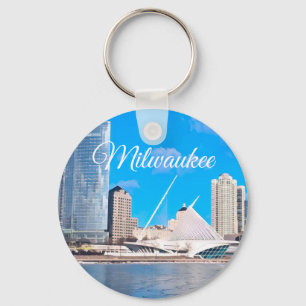 Milwaukee Wisconsin Skyline Keychain