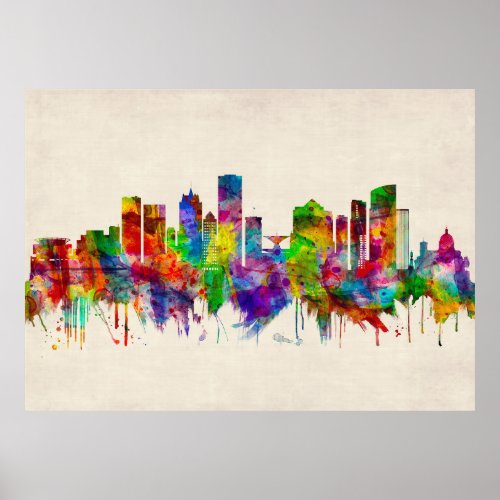 Milwaukee Wisconsin skyline Poster