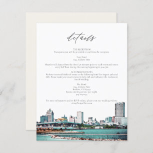 MILWAUKEE WISCONSIN Skyline Travel Details Card