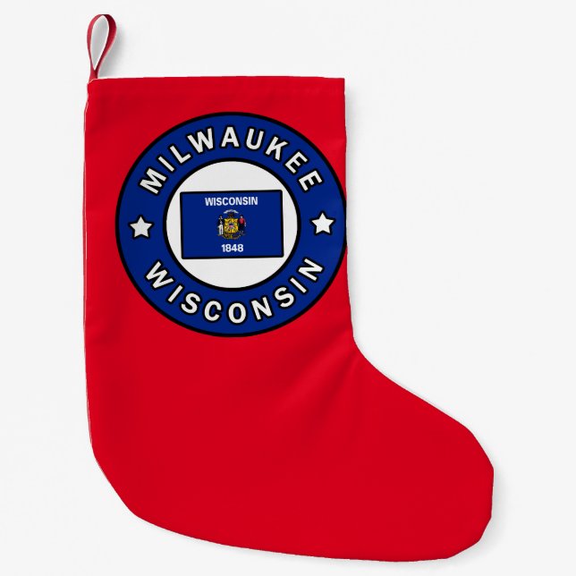 Milwaukee Wisconsin Small Christmas Stocking (Front)