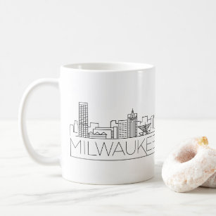 Milwaukee, Wisconsin Stylized Skyline Coffee Mug