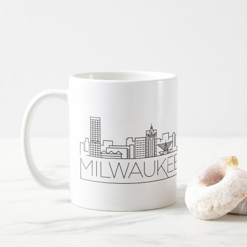 Milwaukee Wisconsin Stylized Skyline Coffee Mug