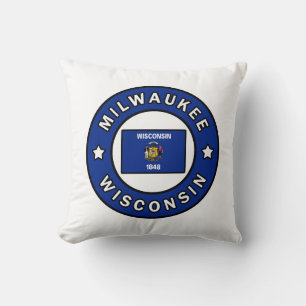 Milwaukee Wisconsin Throw Pillow