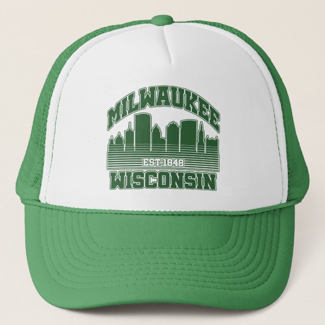Milwaukee,Wisconsin Trucker Hat (Front)