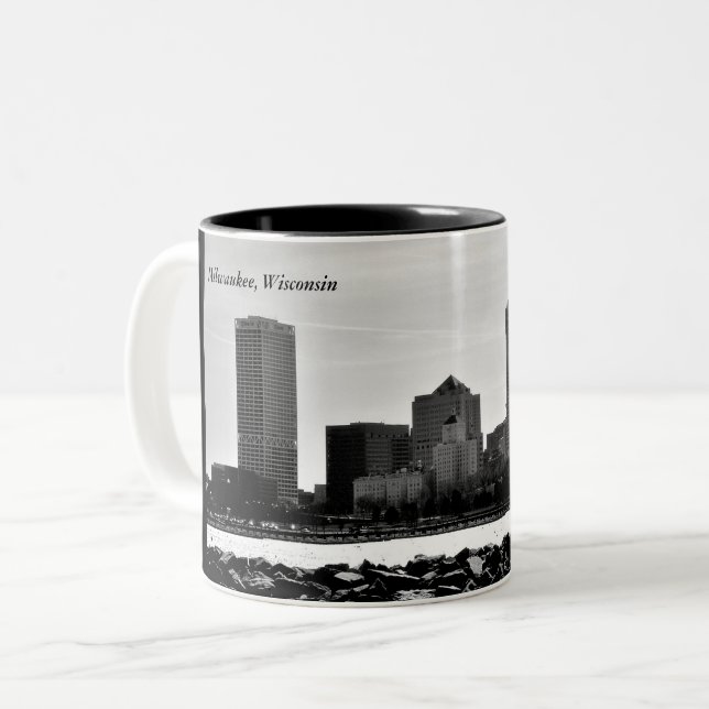 Milwaukee, Wisconsin Two-Tone Coffee Mug (Front Left)