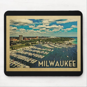 Milwaukee Wisconsin Vintage Travel Mouse Pad