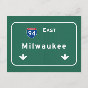 Milwaukee Wisconsin wi Interstate Highway Freeway Postcard