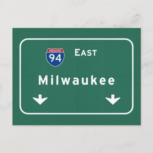 Milwaukee Wisconsin wi Interstate Highway Freeway Postcard