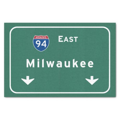 Milwaukee Wisconsin wi Interstate Highway Freeway Tissue Paper