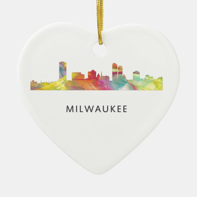MILWAUKEE, WISCONSON SKYLINE WB1 - CERAMIC ORNAMENT (Front)