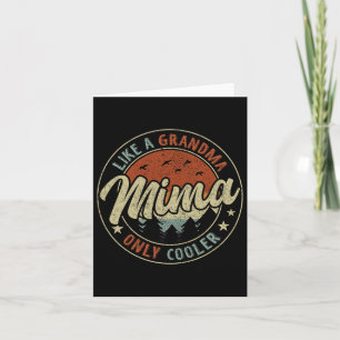 Mima Like A Grandma Only Cooler Retro Mother's Day Card