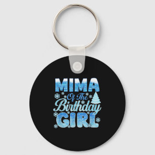Mima Of The Birthday Girl Snowflakes Themed Matchi Keychain