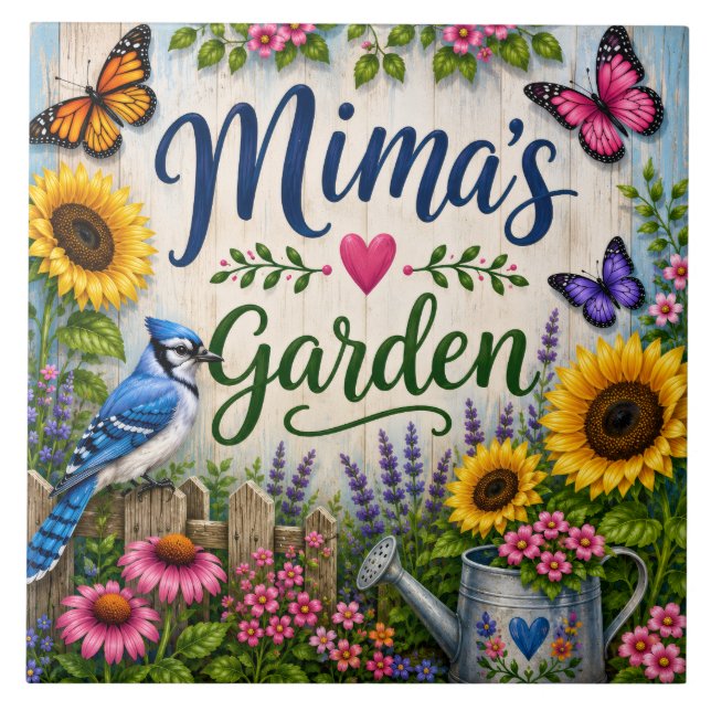MIMA'S GARDEN CERAMIC TILE (Front)