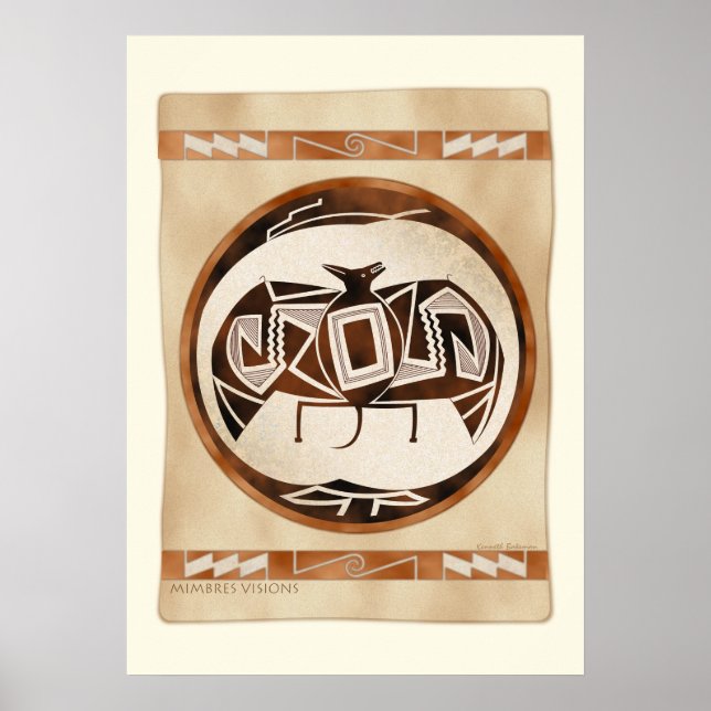Mimbres Bat-Raven Poster (Front)
