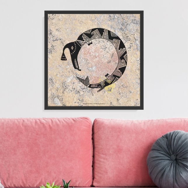 Mimbres Pottery Design Canvas Print (Insitu(LivingRoom))