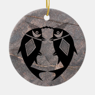 mimbres Pottery Design Ceramic Ornament