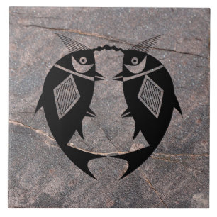 mimbres Pottery Design Ceramic Tile