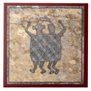 Mimbres Pottery Design "The Wedding Blanket" Ceramic Tile